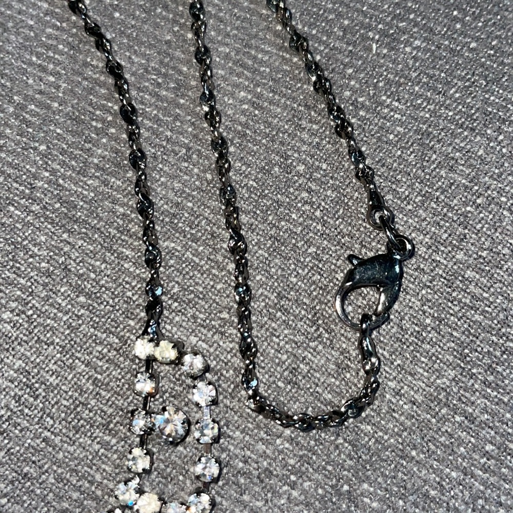 Vintage Rhinestone necklace.  14”. - Picture 5 of 5